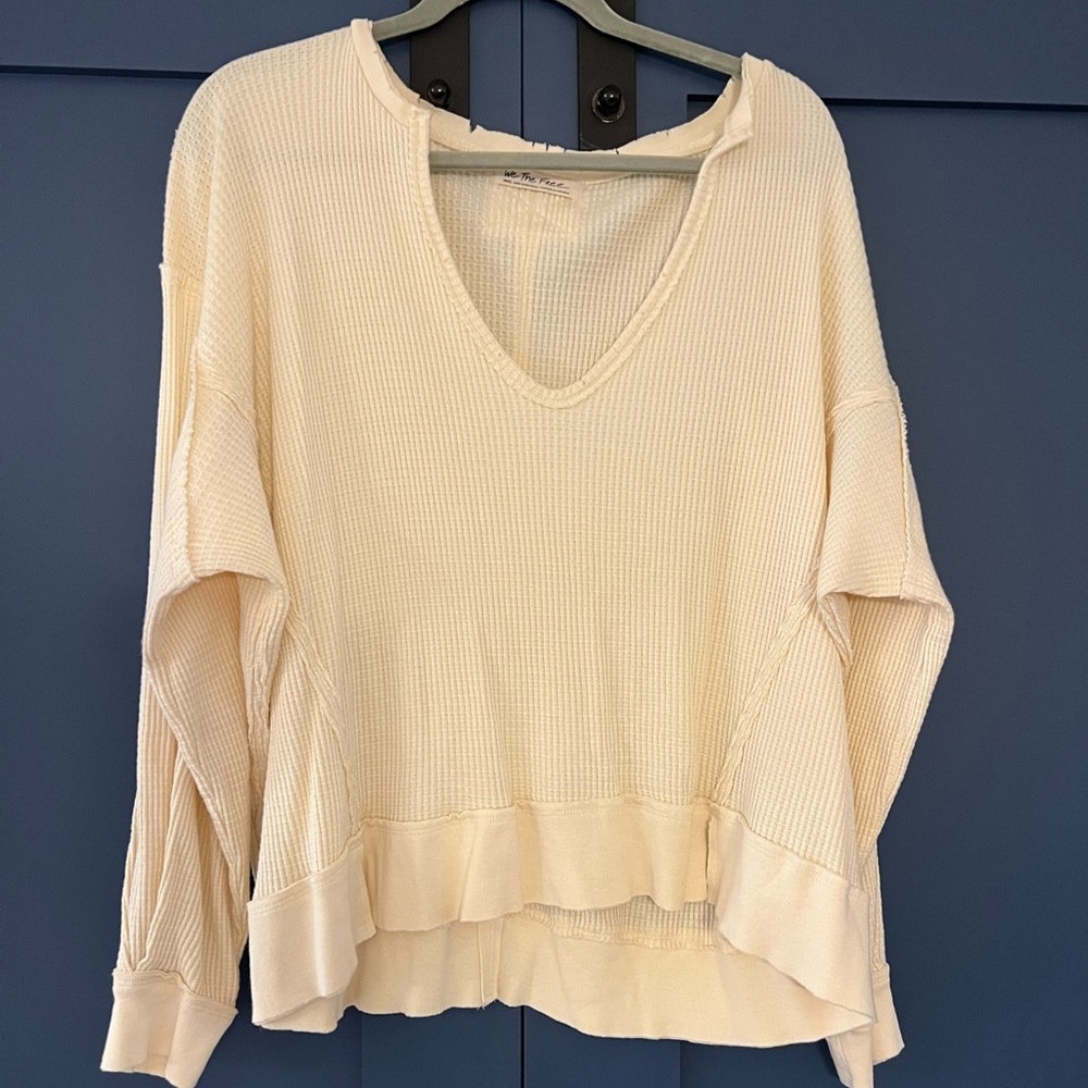 WORN ONCE Free People Waffle Knit
